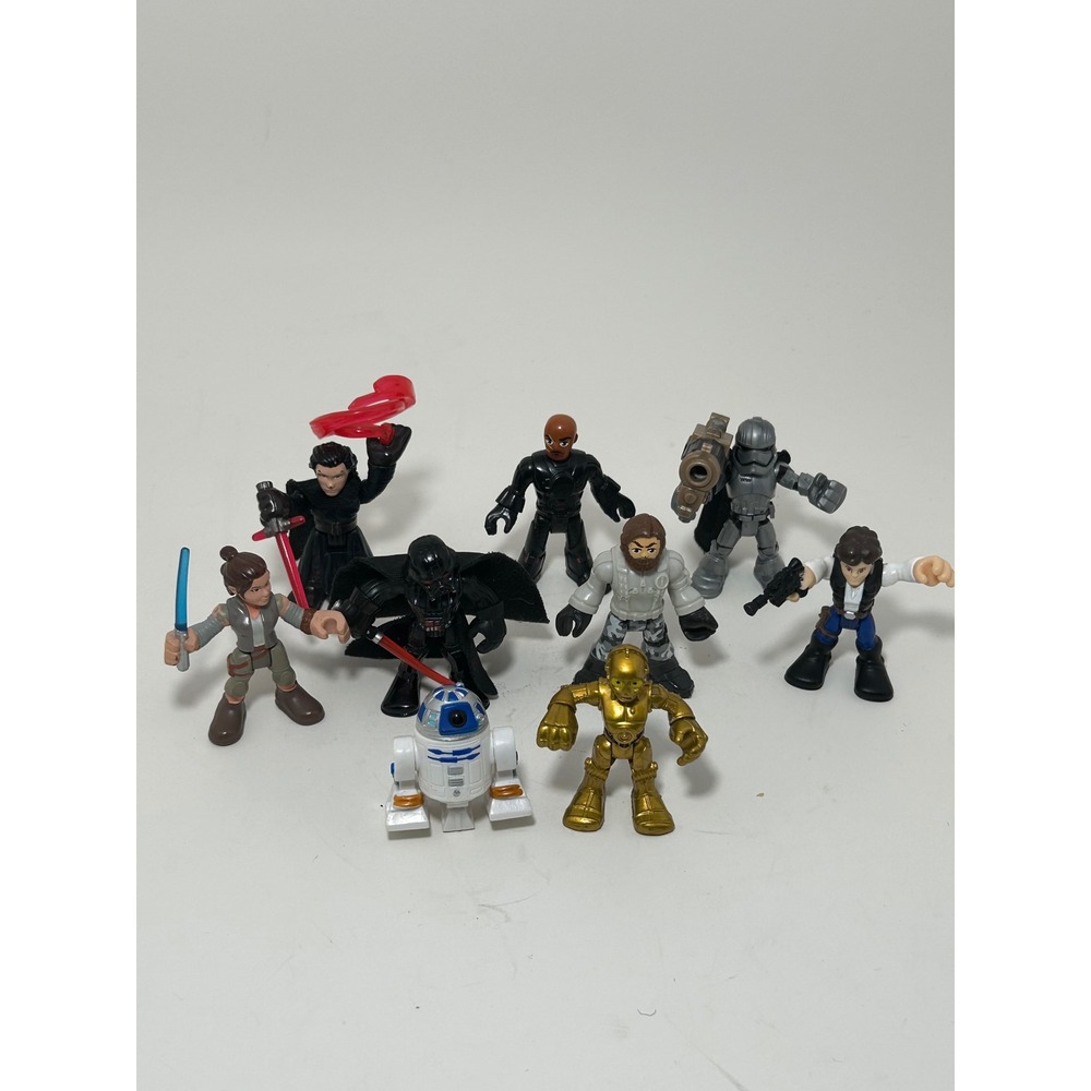 Star Wars Galactic Heroes Playskool Figure Lot Darth Vader Kylo Ren Rey Han Solo
